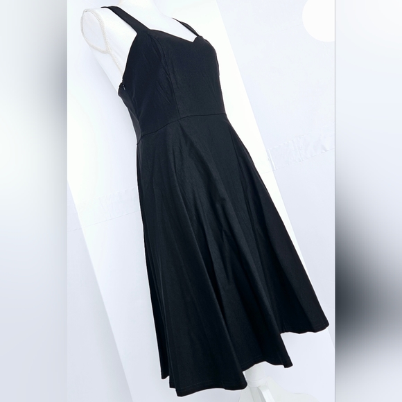 Unique & Classic Women's Black Retro Corset Bustier Swing Dress size L - Picture 5 of 16